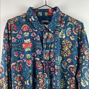 Men's Desigual Button Down Long Sleeve Shirt Size XXL